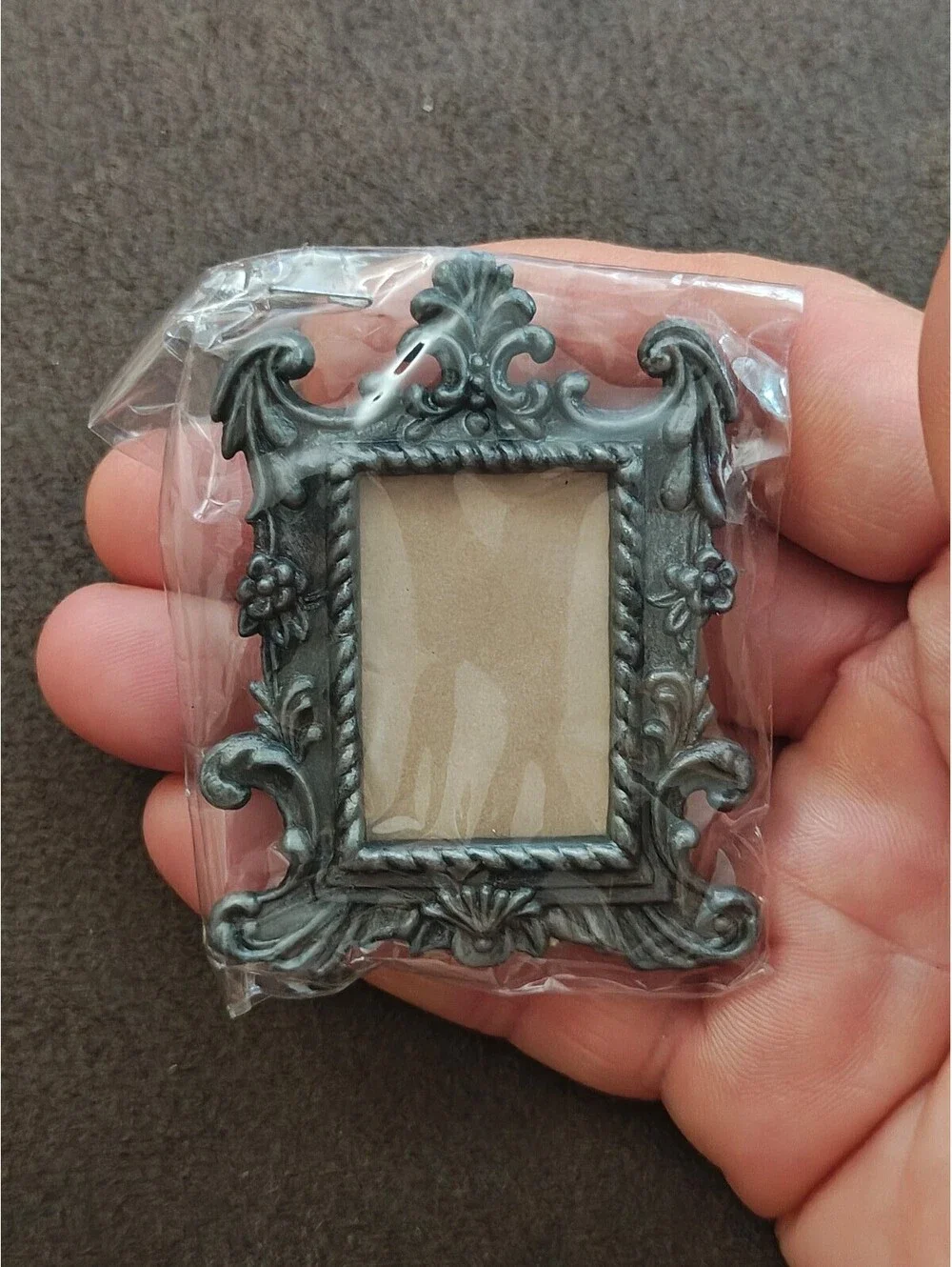 1970s/80s Pewter Tone Ornate Baroque/Victorian/Rococo Style Picture Frame NOS